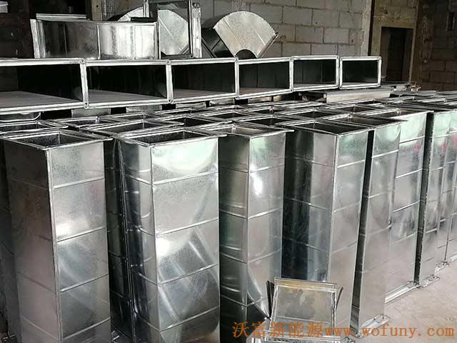 青島沃富新能源承建青島市小水清溝村改造配套學?？諝庠礋岜庙椖?mdash;&mdash;全熱回收通風管道