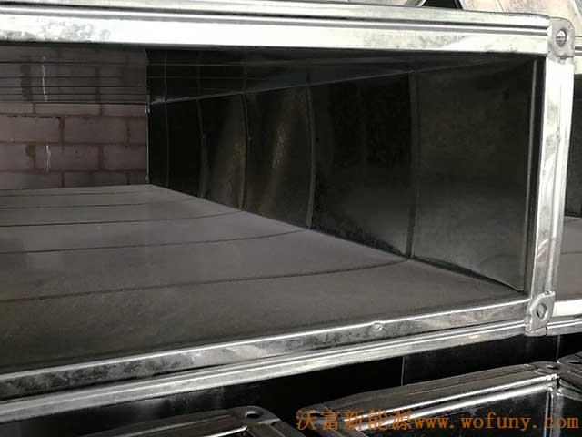 青島沃富新能源承建青島市小水清溝村改造配套學?？諝庠礋岜庙椖?mdash;&mdash;全熱回收通風管道